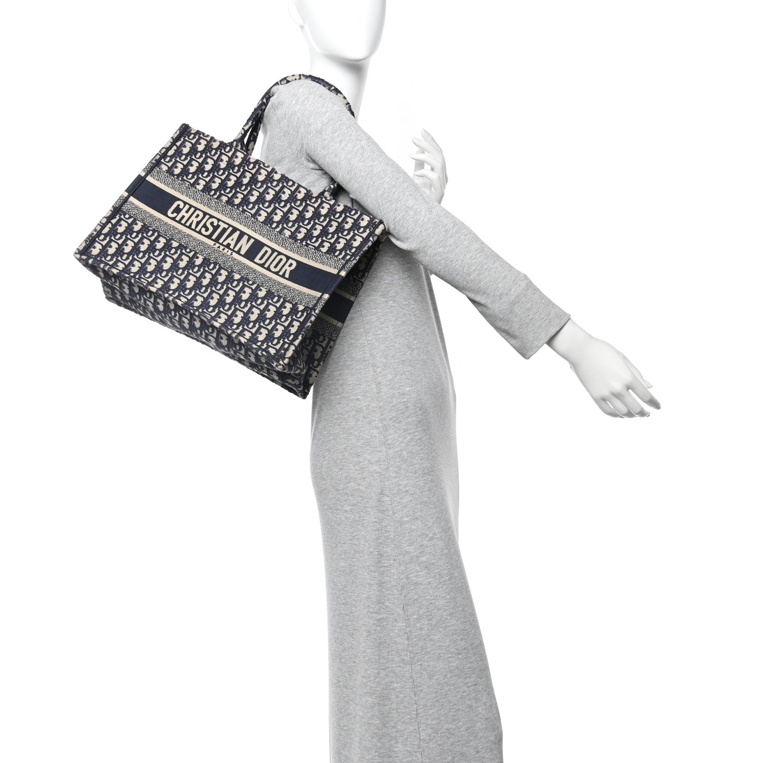 Christian Dior Oblique Medium Book Tote Blue Multicolor 2 of 9