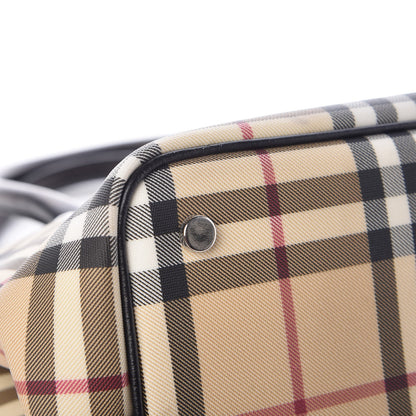 Burberry House Check Small Buckle Tote Black 11 of 12