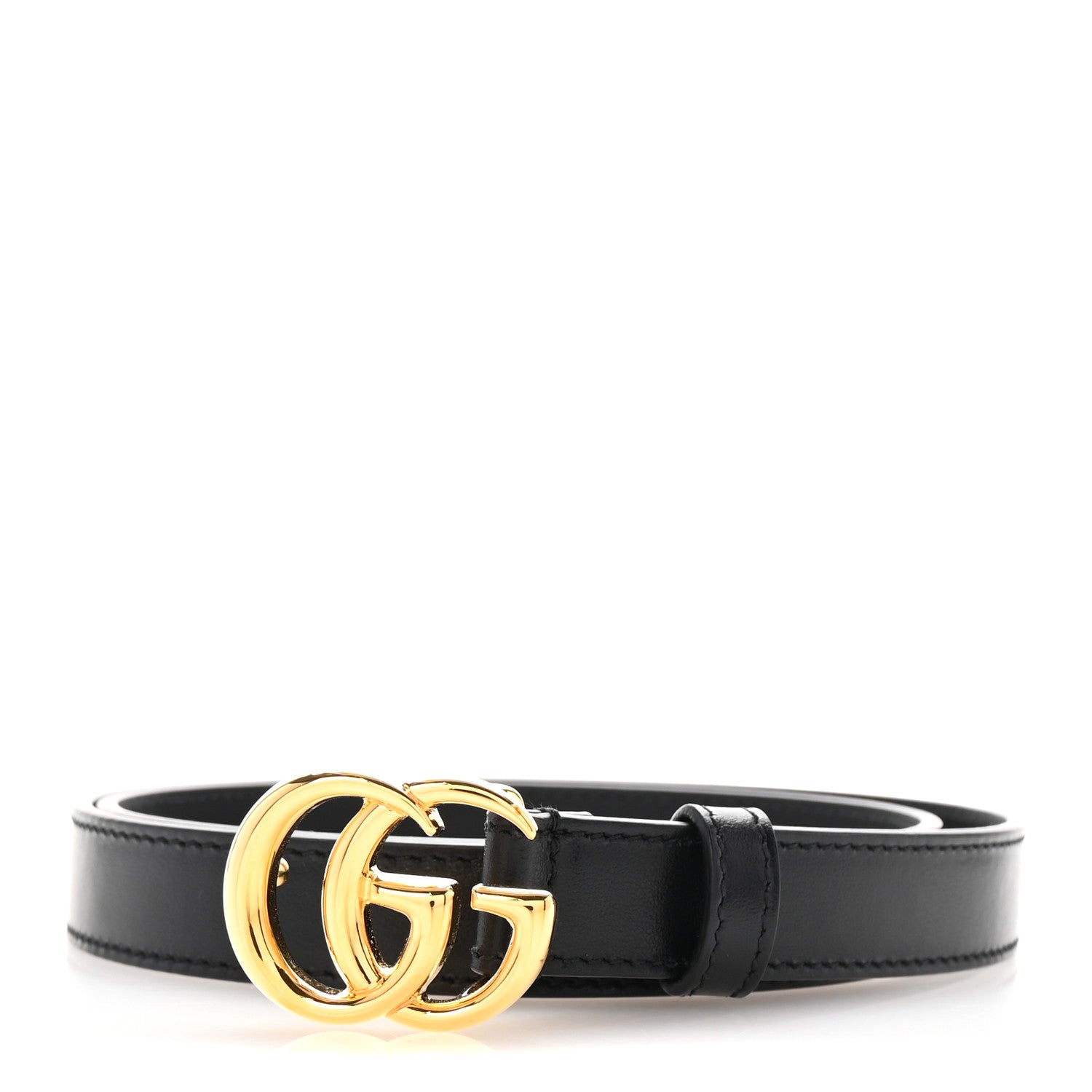 Gucci Calfskin Double G 20mm Belt 75 30 Black 1 of 6