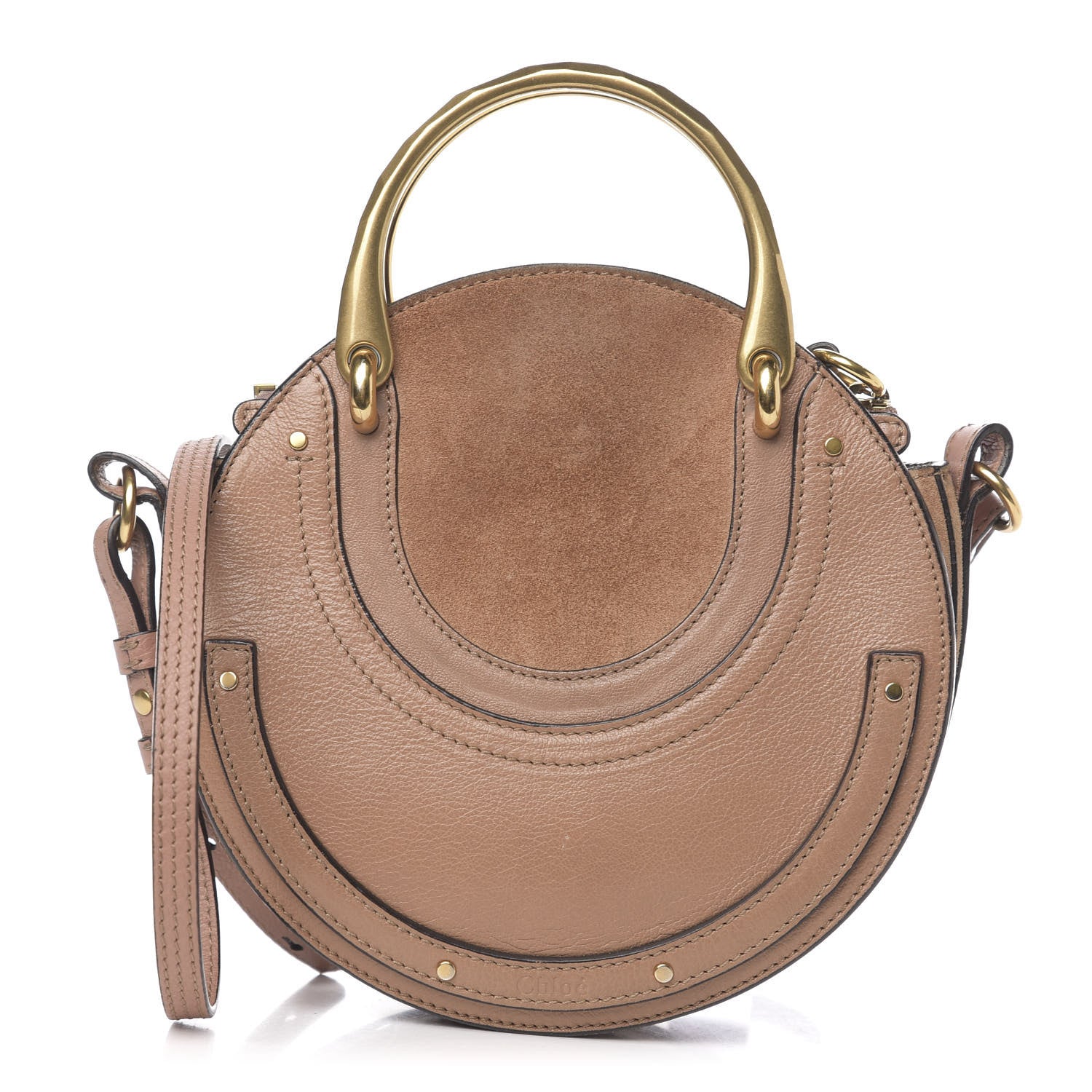 Chloe Calfskin Suede Small Pixie Bag Nougat 1 of 10