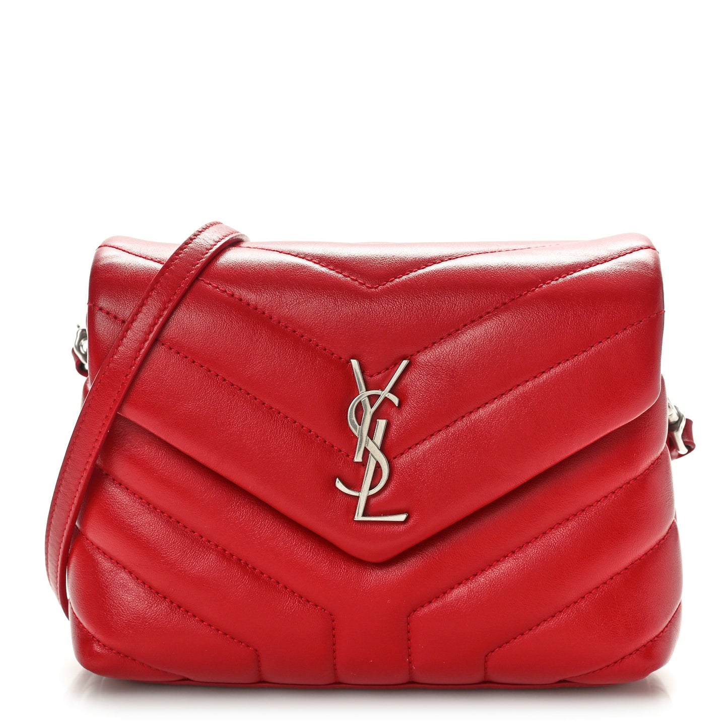 Calfskin Y Quilted Monogram Toy Loulou Crossbody Bag Rouge Eros