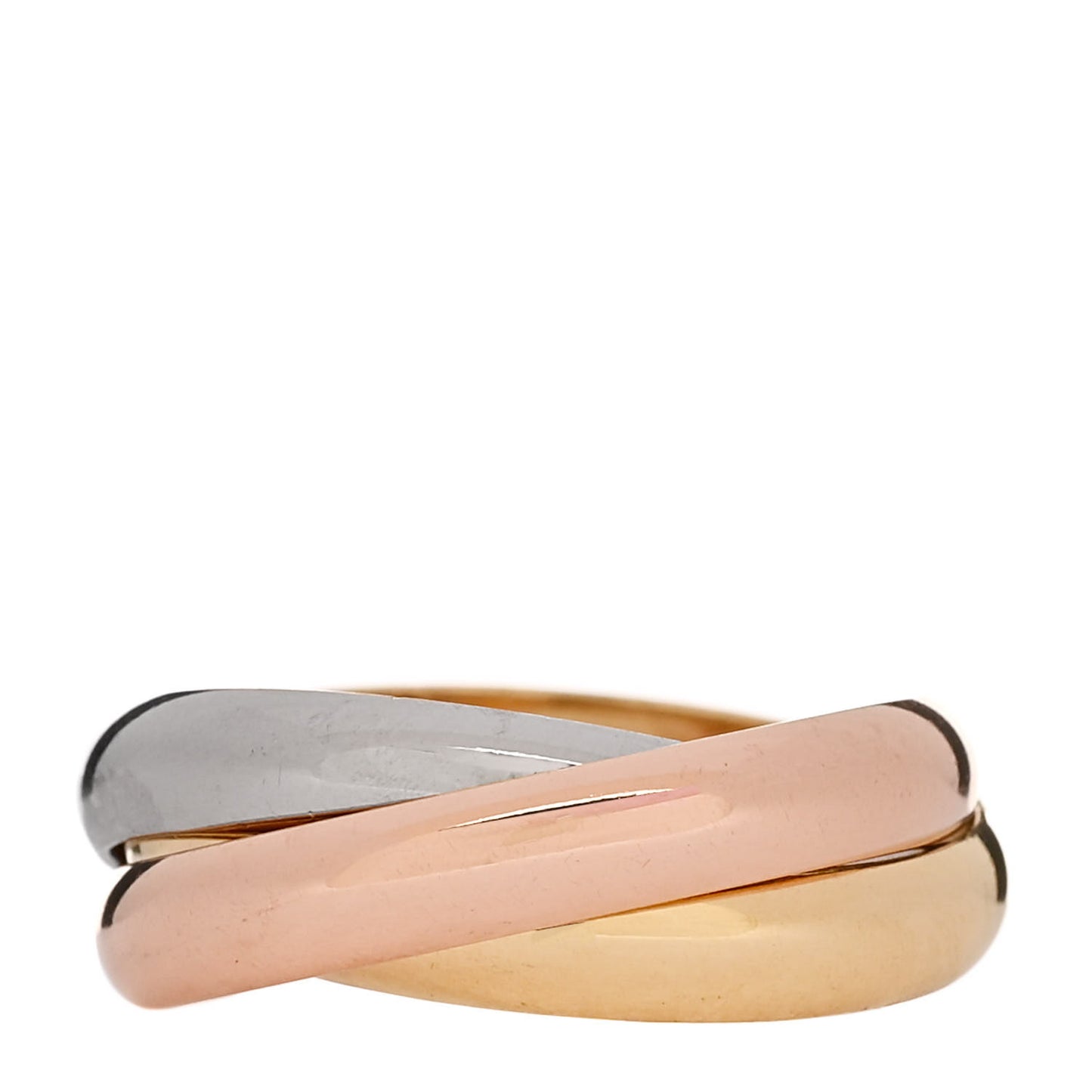 18K Pink Yellow White Gold Classic Trinity Ring 55 7.25