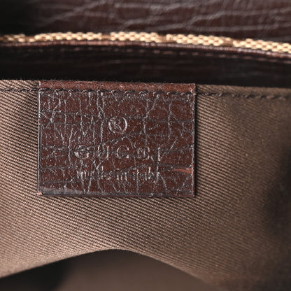 Gucci Monogram Horsebit Clutch Dark Brown 6 of 10