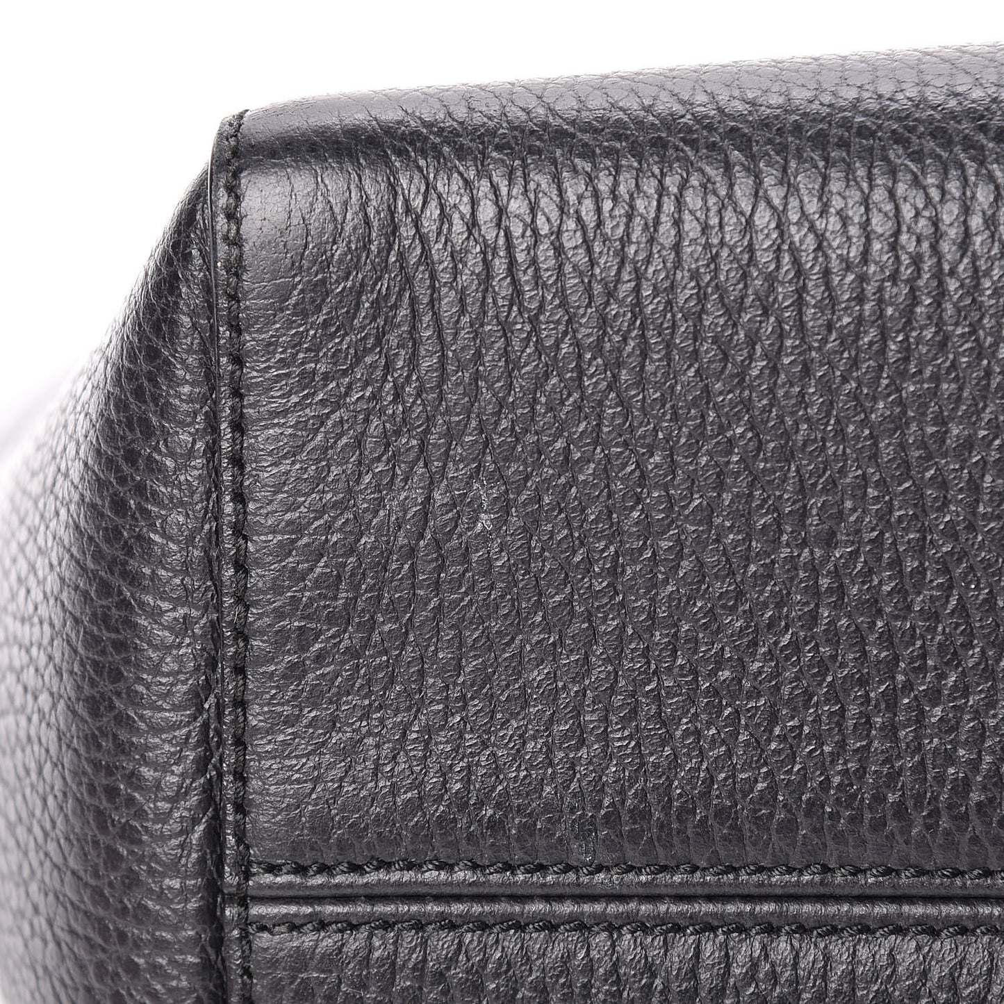 Pebbled Calfskin Small Swing Tote Black