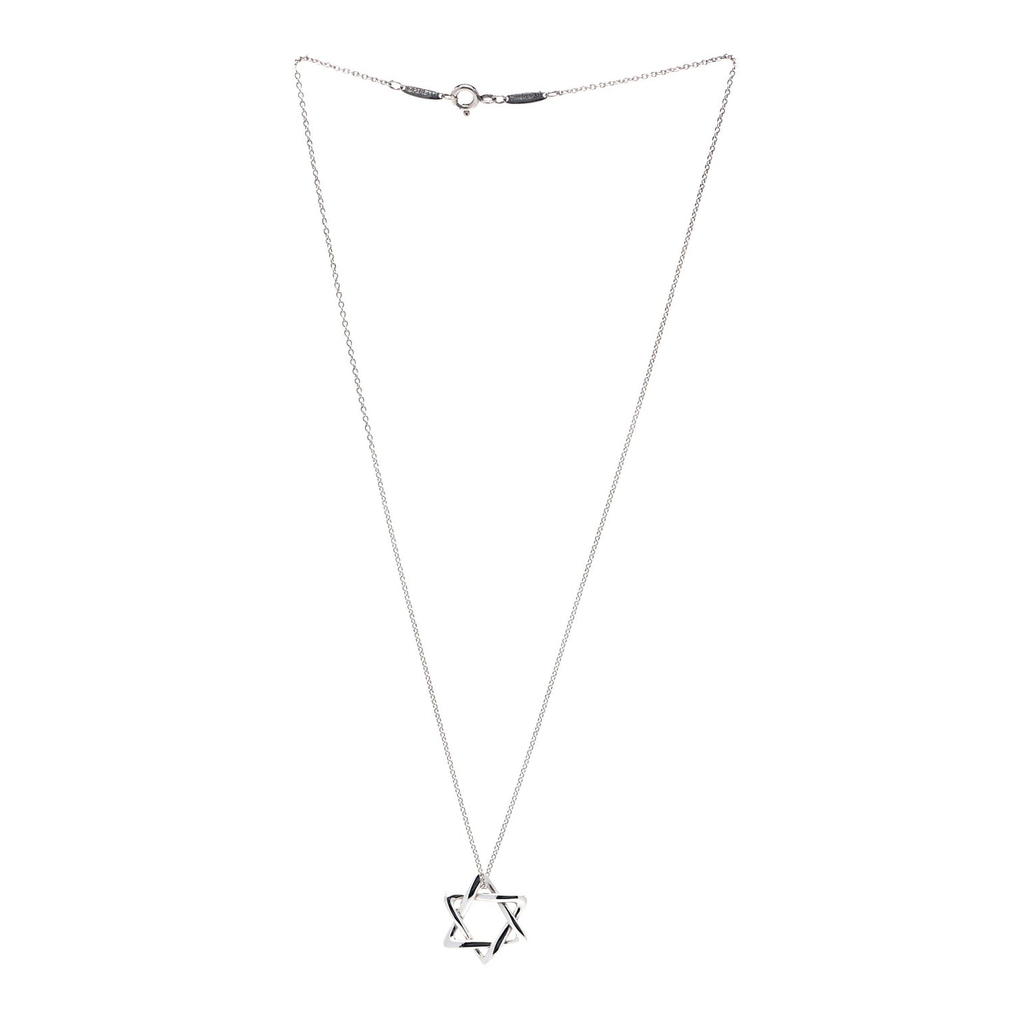 Sterling Silver 18mm Elsa Peretti Star of David Pendant Necklace