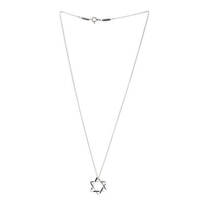 Tiffany Sterling Silver 18mm Elsa Peretti Star of David Pendant Necklace 2 of 5