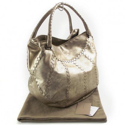 Bottega Veneta Metallic Leather Woven Hobo 3 of 10