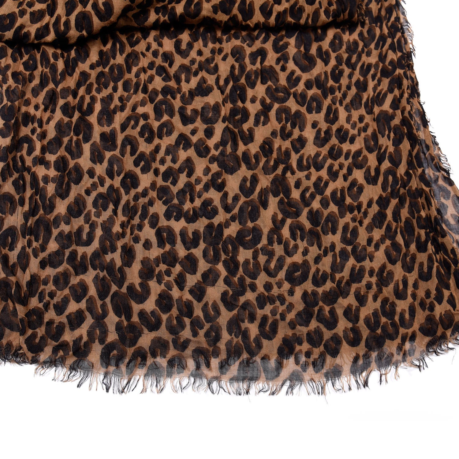 Louis Vuitton Cashmere Silk Leopard Etole Stole Marron 5 of 5