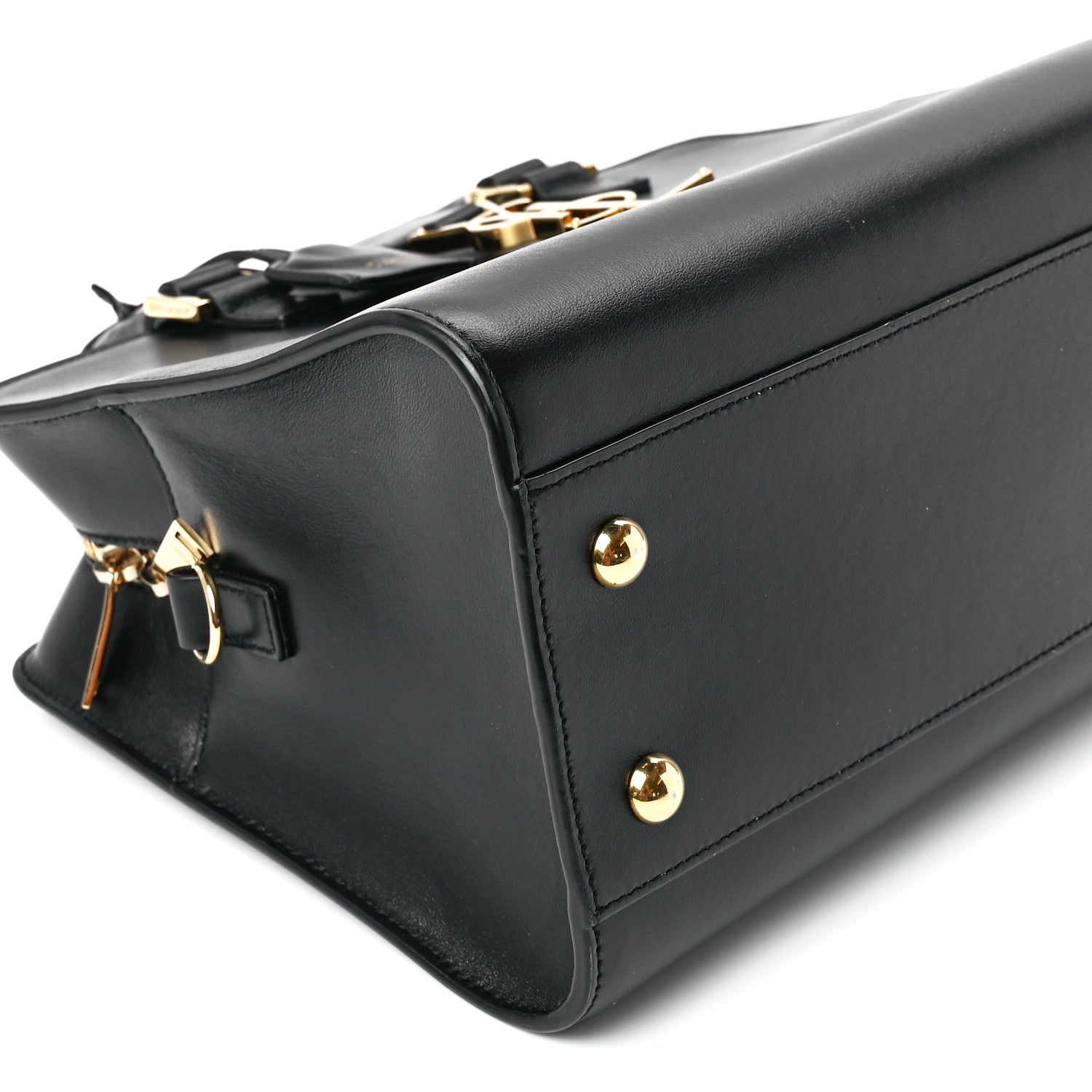 Saint Laurent Calfskin Monogram Baby Cabas Black 12 of 13