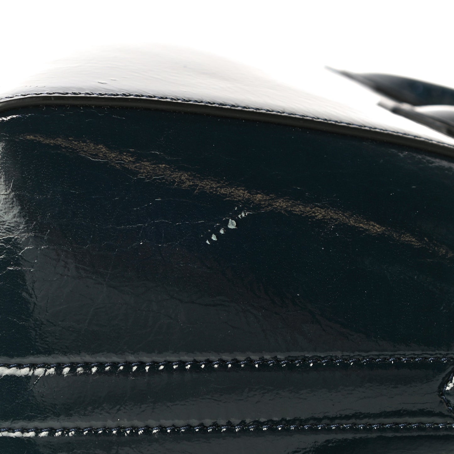 Textured Patent Calfskin Small Antigona Storm Blue