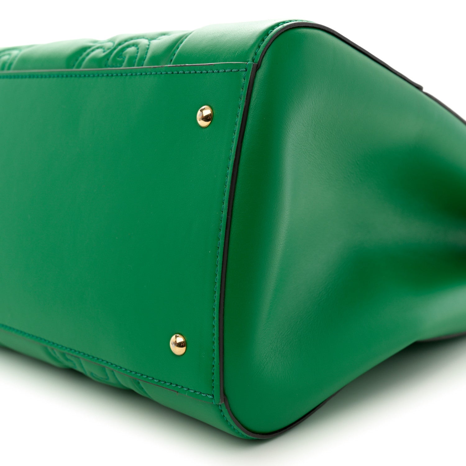 Gucci Calfskin GG Matelasse Tote Bag Bright Green 11 of 15