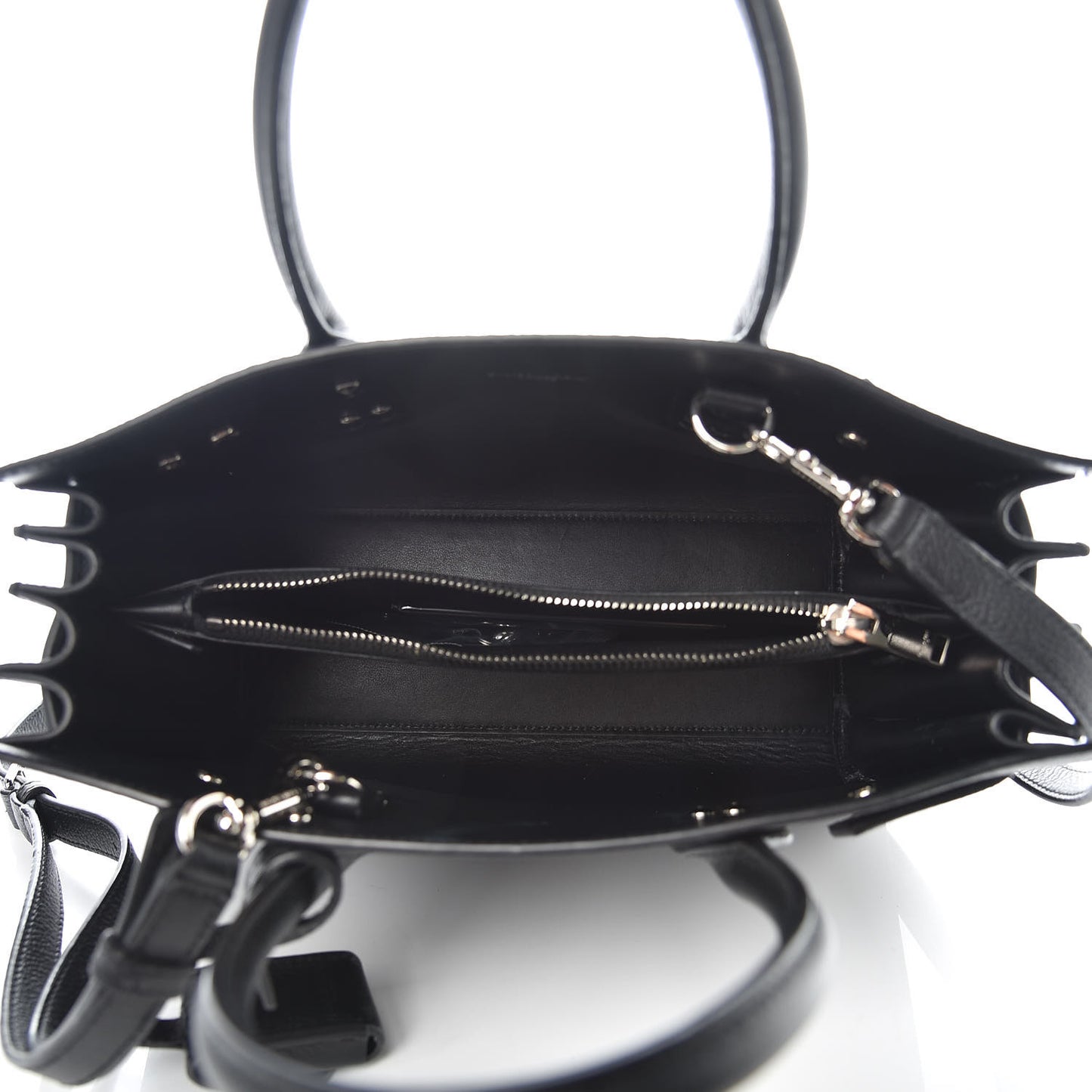 Grained Calfskin Baby Sac De Jour Black