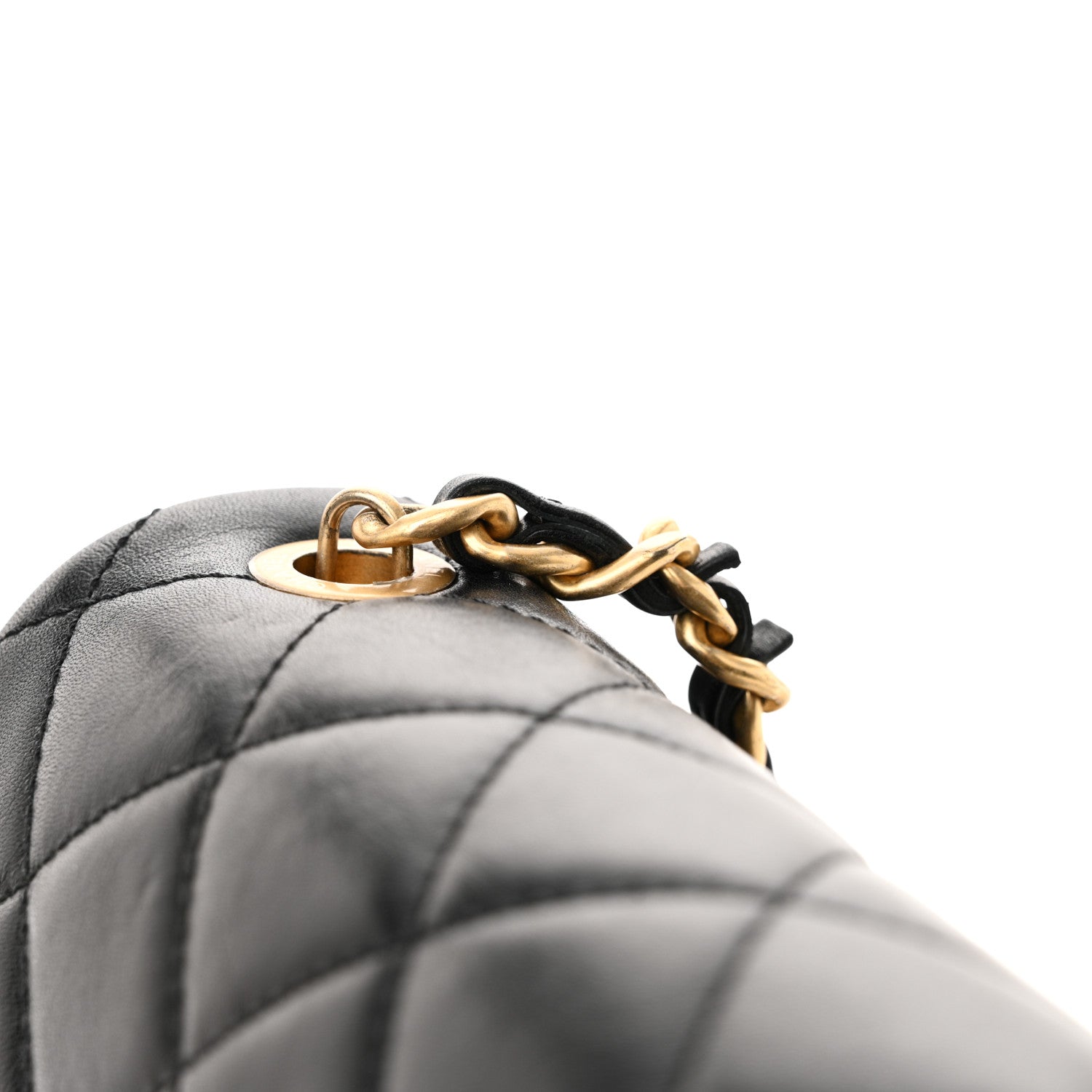 Chanel Glazed Calfskin Quilted Pearl Side Flap Black 11 of 11