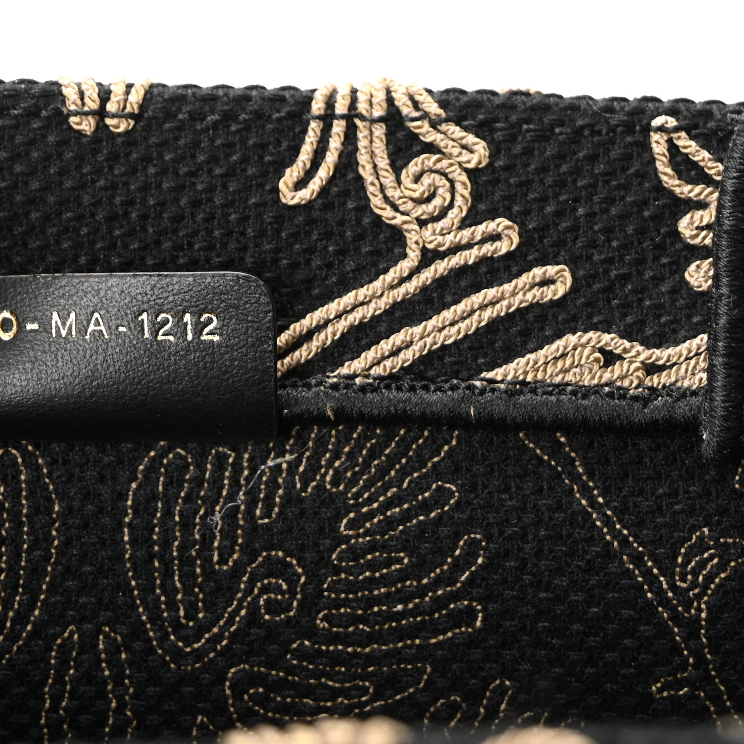 Christian Dior Canvas Embroidered Large Ornamental Cornely Effect Book Tote Black Beige 12 of 19