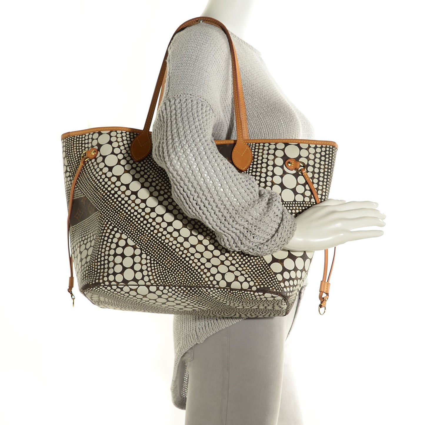 Monogram Kusama Waves Neverfull MM White