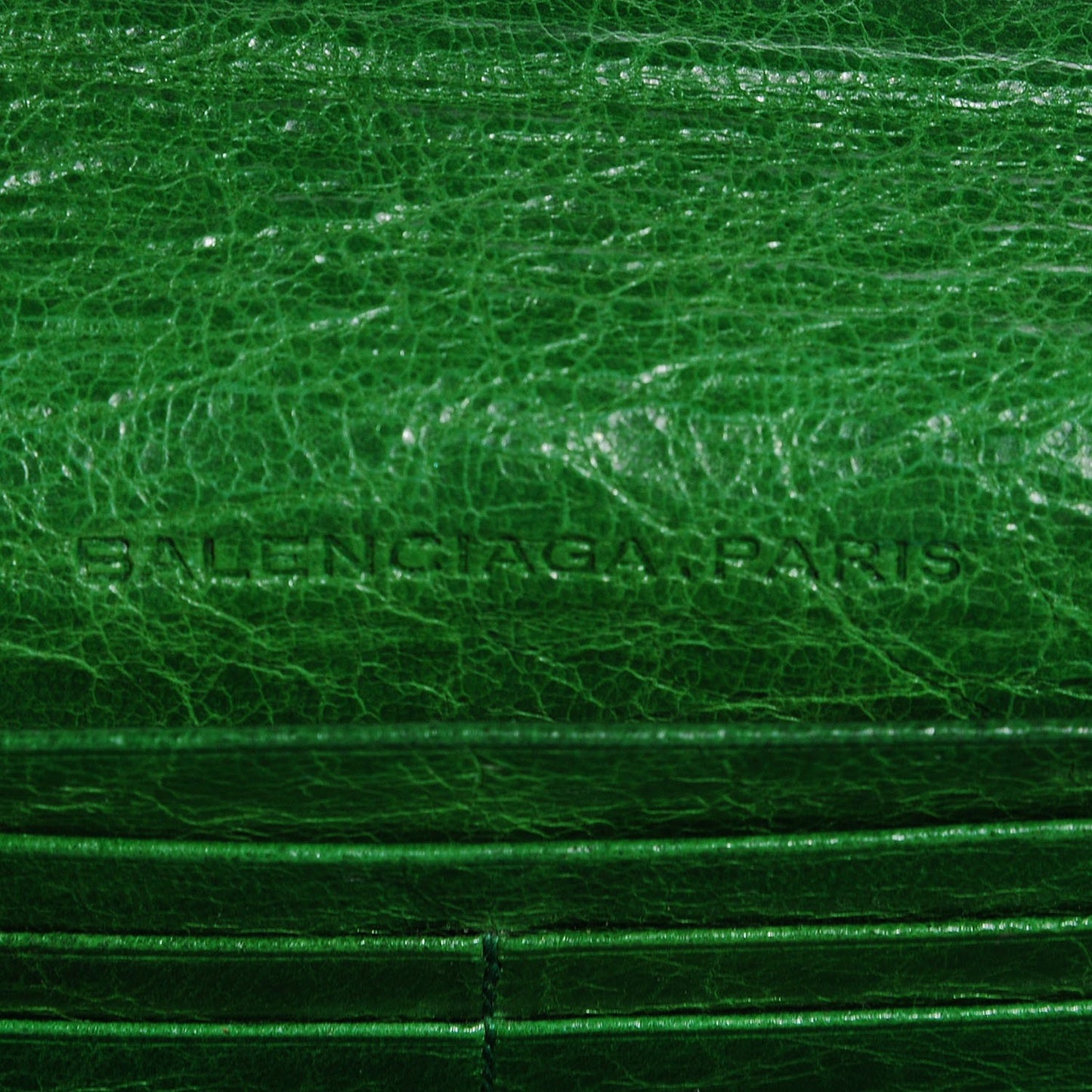 Agneau Classic Hardware Money Wallet Vert Poker