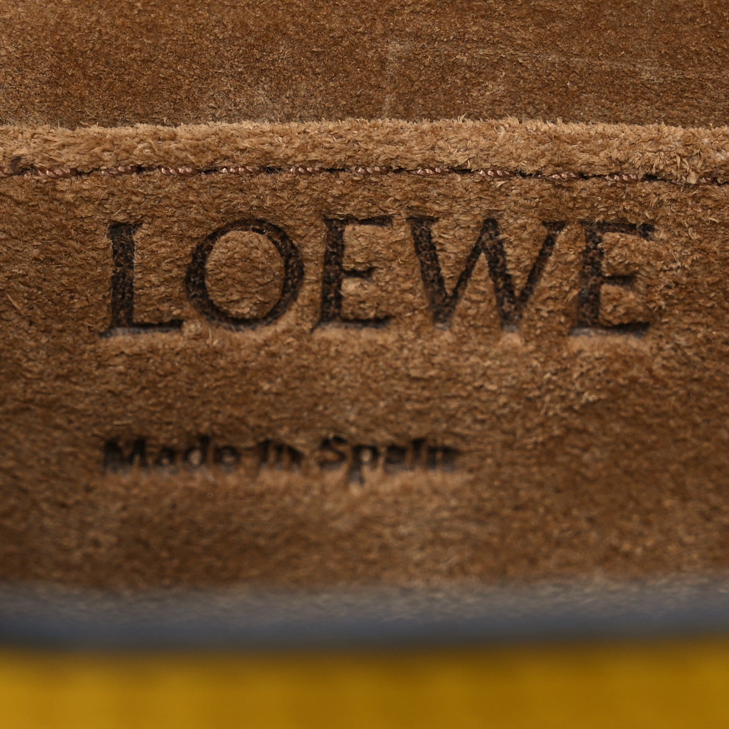 Loewe Grained Calfskin Mini Gate Crossbody Bag Yellow 6 of 15