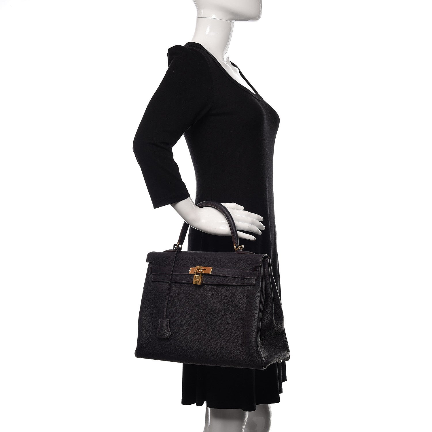 Hermes Taurillon Clemence Kelly Retourne 35 Raisin 3 of 46