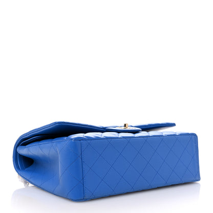 Chanel Lambskin Quilted Maxi Double Flap Blue 4 of 11