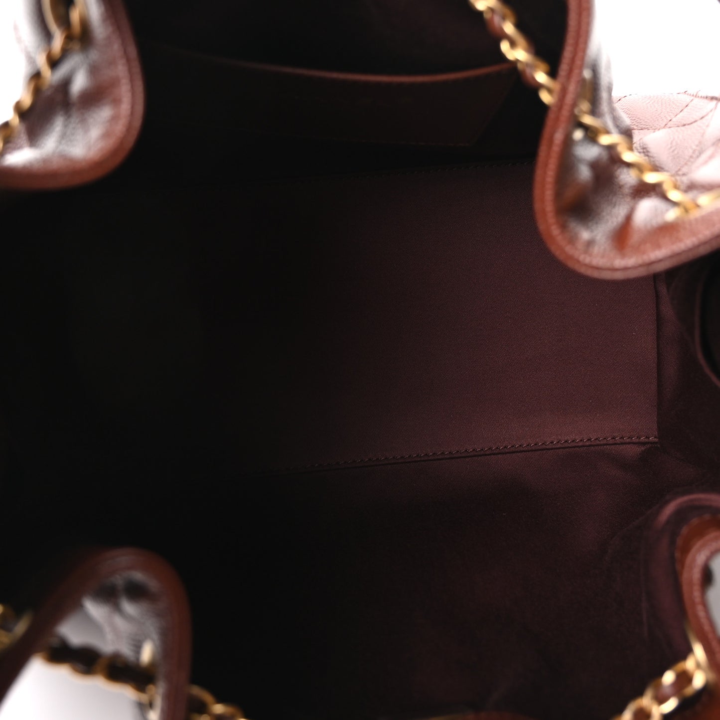Caviar Quilted Small Chanel 25 Handbag Brown