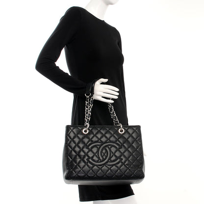 Chanel Caviar Quilted Grand Shopping Tote GST Black 2 of 15