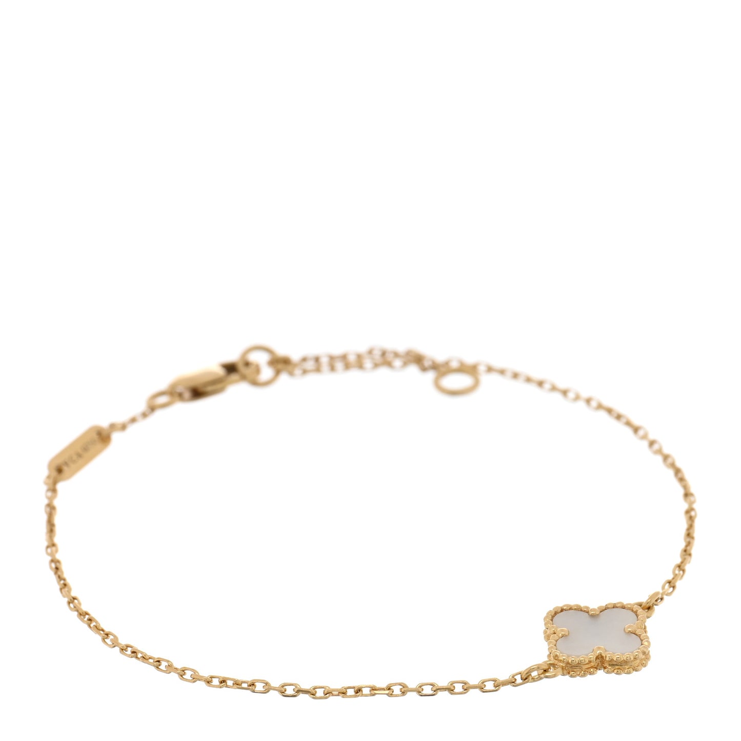 18K Yellow Gold Mother of Pearl Sweet Alhambra Bracelet