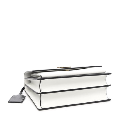 Saint Laurent Calfskin Bi-Color Medium Monogram Sunset Black Pearl White 3 of 9