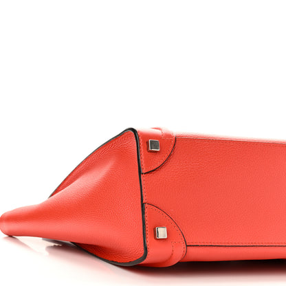 Celine Pebbled Calfskin Micro Luggage Vermillion 7 of 8