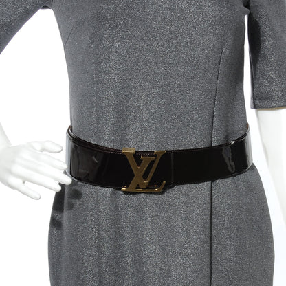Louis Vuitton Patent LV Facettes Belt 85 34 Amarante 2 of 6