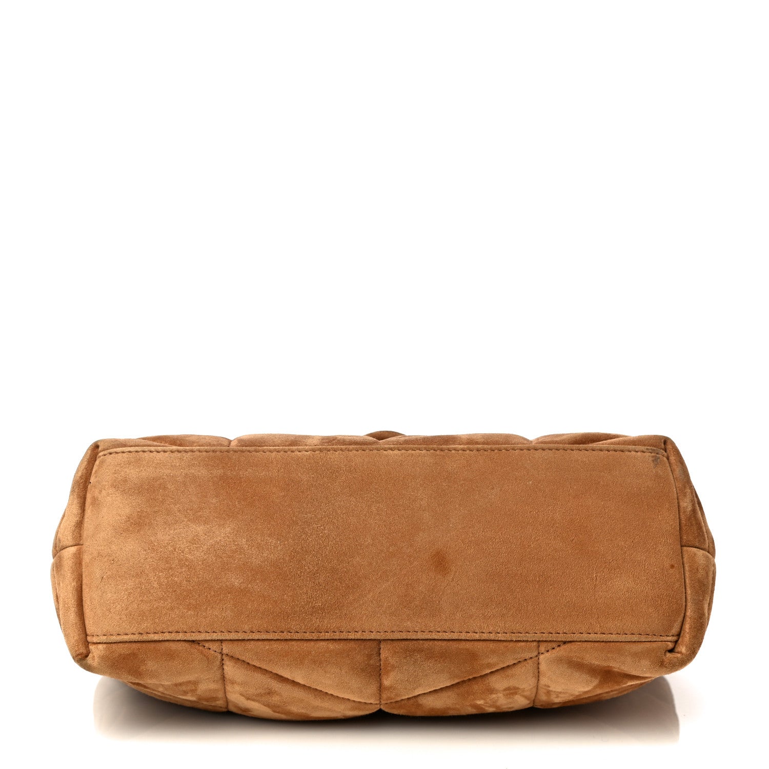 Saint Laurent Suede Calfskin Quilted Small Loulou Puffer Monogram Chain Satchel Cinnamon 12 of 13