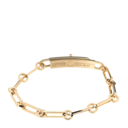 Hermes 18K Yellow Gold Diamond Pave PM Kelly Chaine Bracelet ST 4 of 5