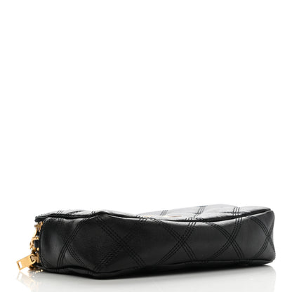 Saint Laurent Grained Lambskin Quilted Mini Becky Double Zip Bag Black 4 of 9