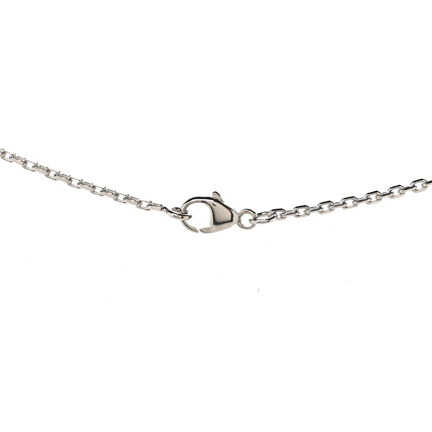 Lacquered Palladium Mini Pop H Pendant Necklace White