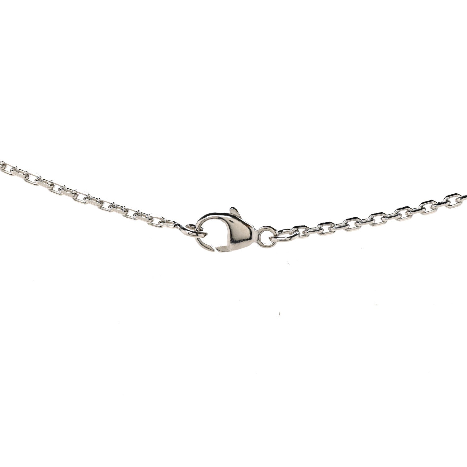 Hermes Lacquered Palladium Mini Pop H Pendant Necklace White 5 of 5