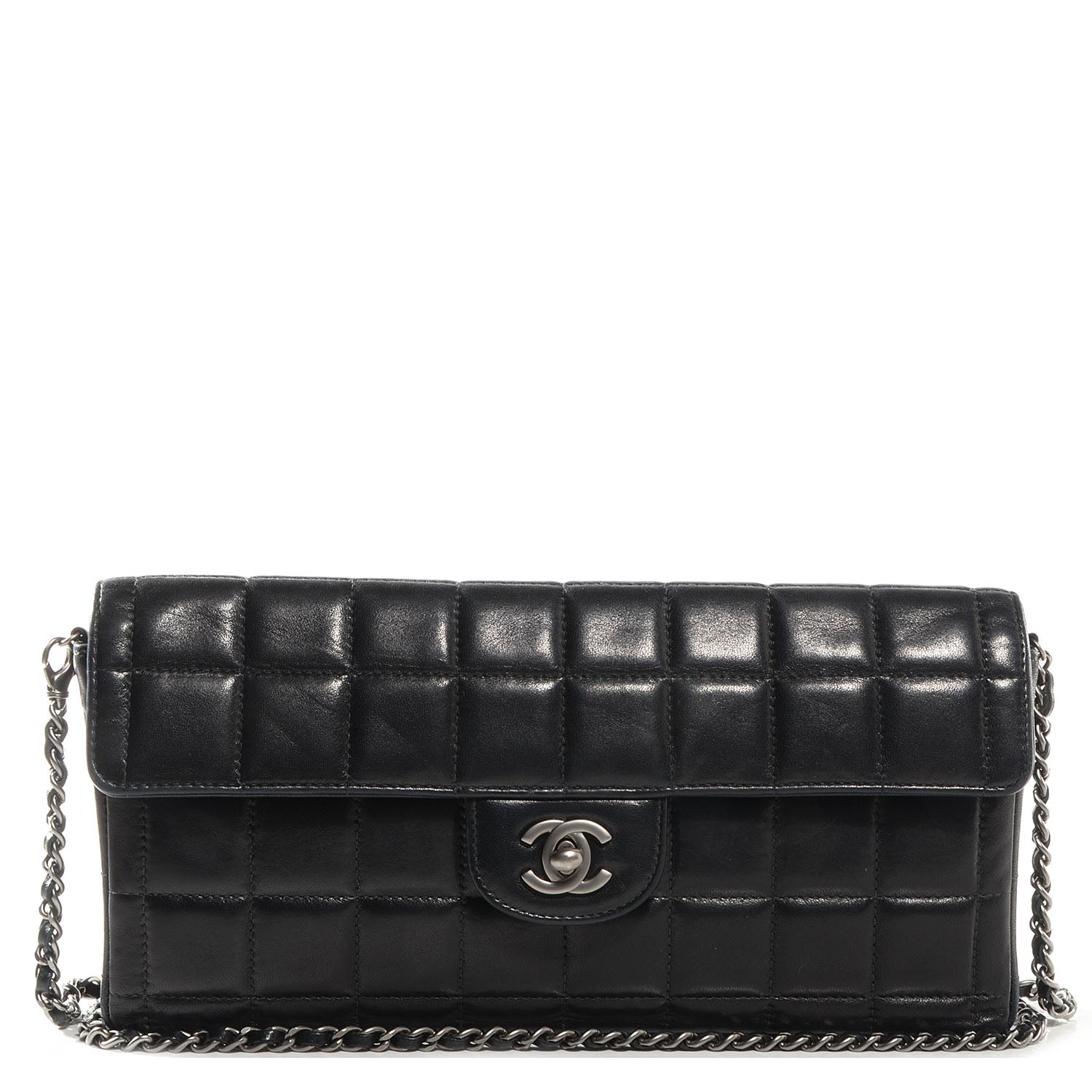 Chanel Lambskin East West Chocolate Bar Flap Black 1 of 10