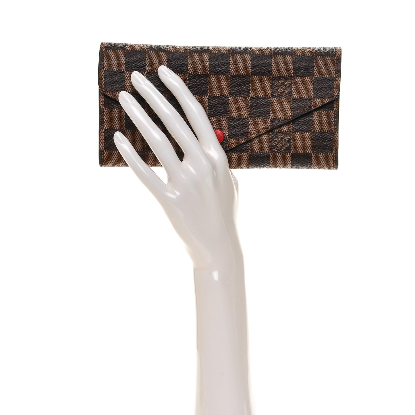 Damier Ebene Josephine Wallet Red
