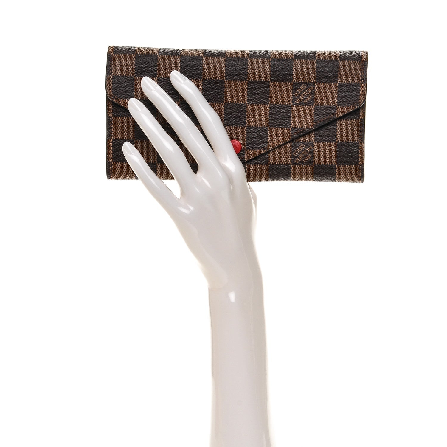 Louis Vuitton Damier Ebene Josephine Wallet Red 2 of 7