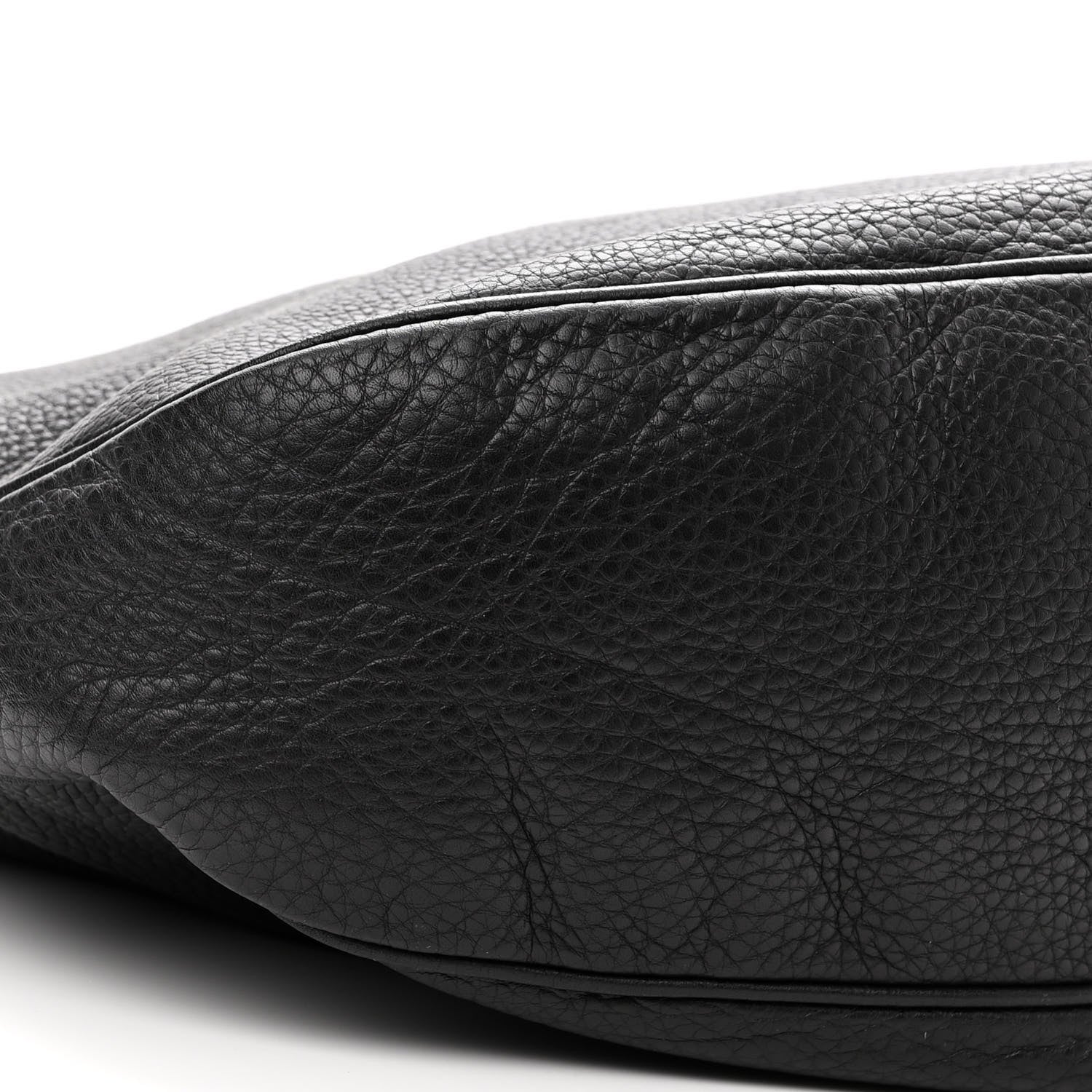 Gucci Pebbled Calfskin Large Ride Shoulder Bag Black 9 of 10