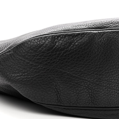 Gucci Pebbled Calfskin Large Ride Shoulder Bag Black 9 of 10