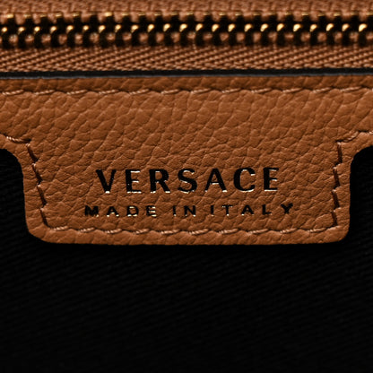 Versace Grained Calfskin La Medusa Tote Caramel 6 of 12