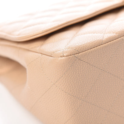 Chanel Caviar Quilted Jumbo Single Flap Beige Clair 11 of 15