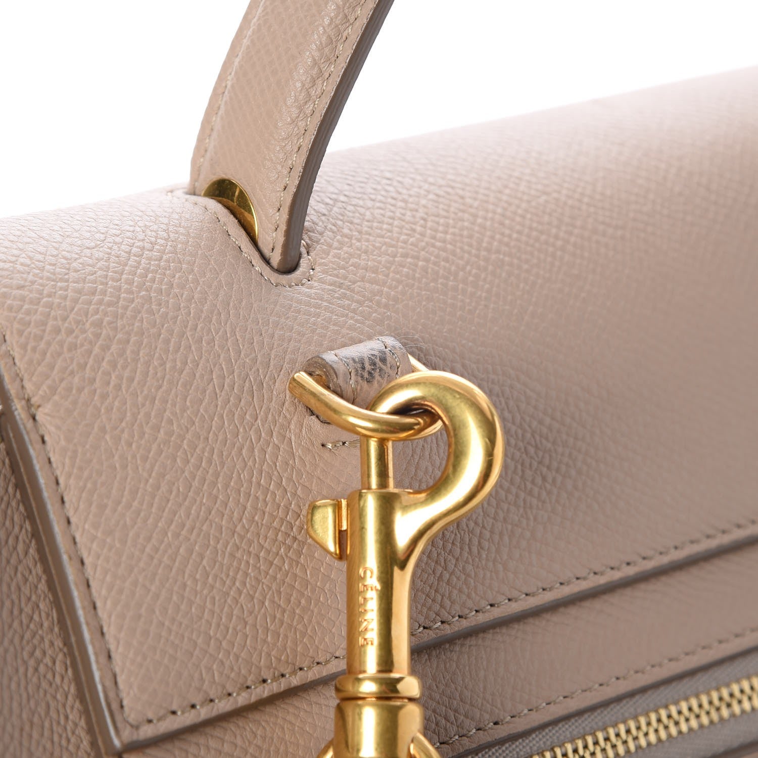 Celine Grained Calfskin Mini Belt Bag Light Taupe 10 of 11