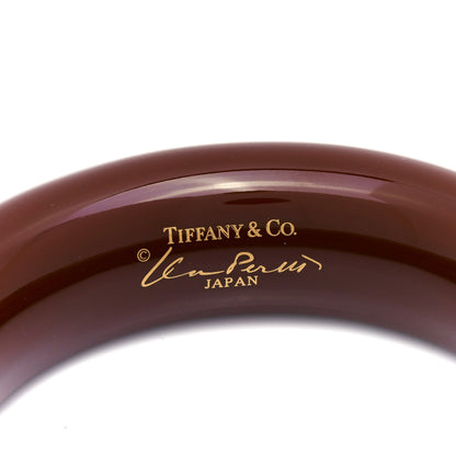 Tiffany Lacquer Hardwood Elsa Peretti Doughnut Bangle Bracelet Brown 4 of 4