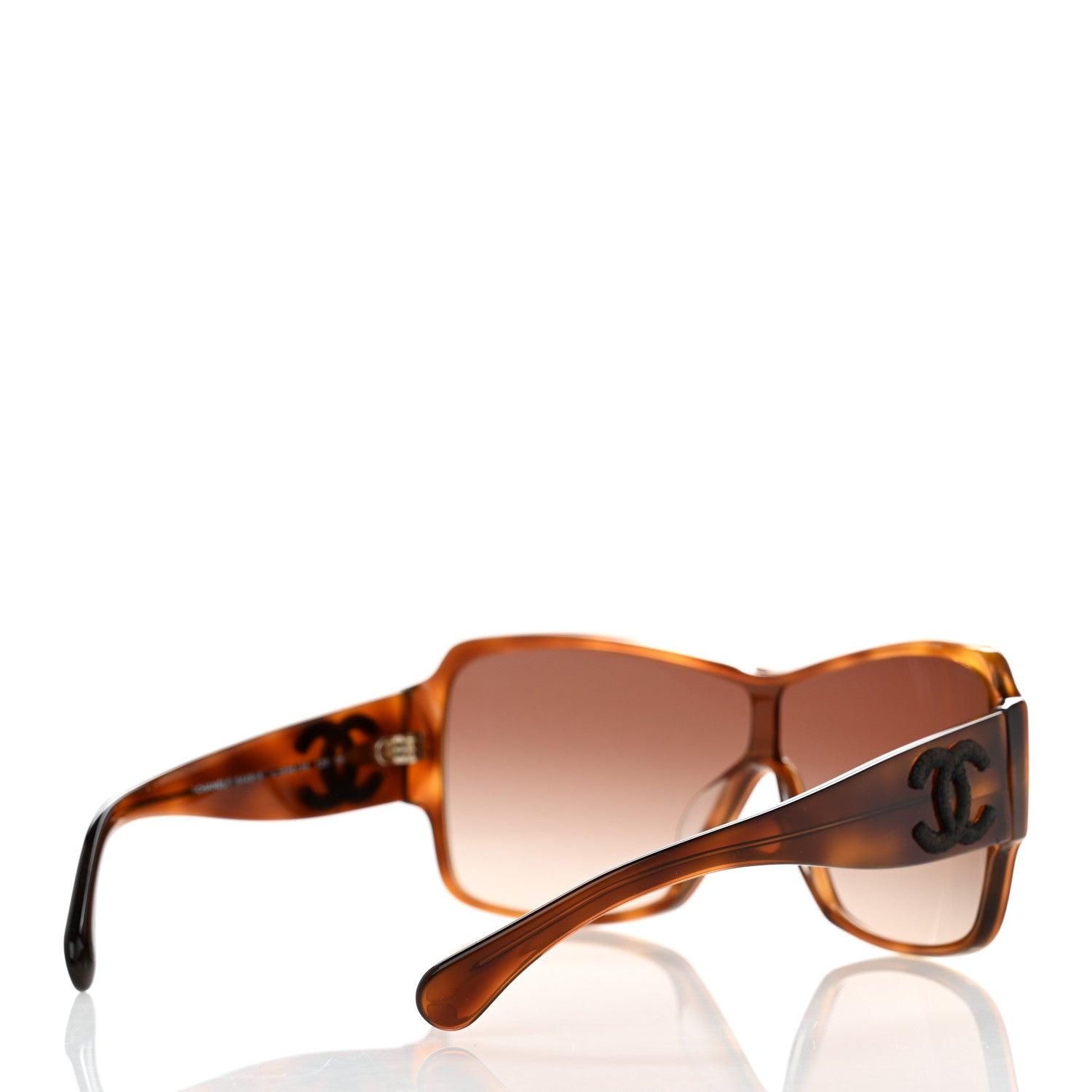 Chanel Acetate Shield Sunglasses 5449-A Dark Tortoise 4 of 8