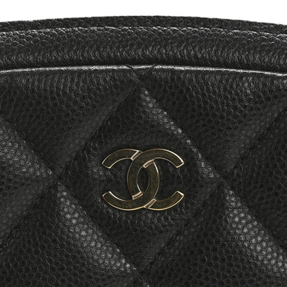 Chanel Caviar Quilted Small Curvy Pouch Cosmetic Case Black 5 of 8