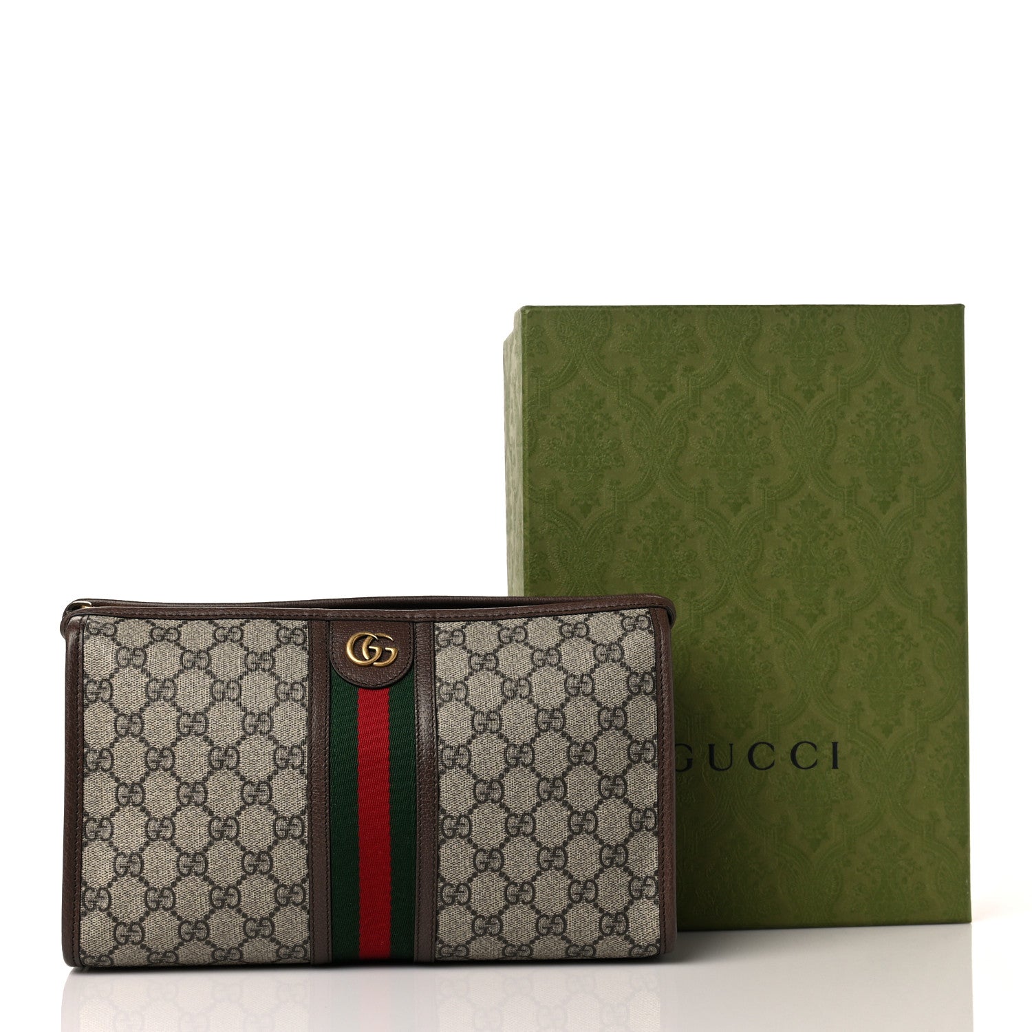 Gucci GG Supreme Monogram Web Toiletry Case Brown 10 of 10