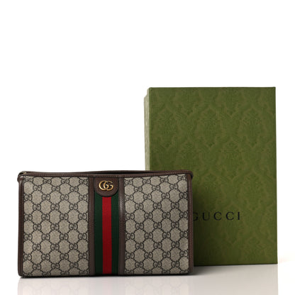 Gucci GG Supreme Monogram Web Toiletry Case Brown 10 of 10