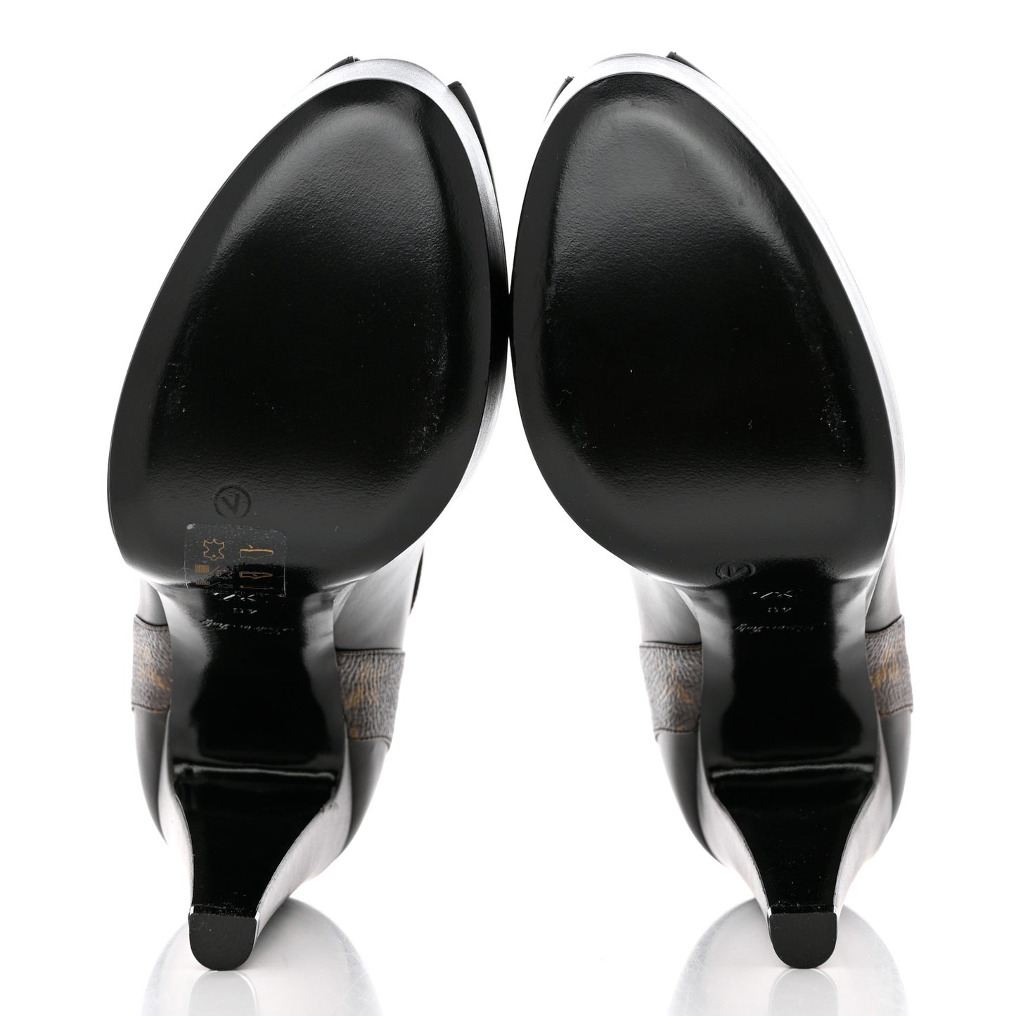 Calfskin Monogram Afterglow Platform Pumps 40 Black