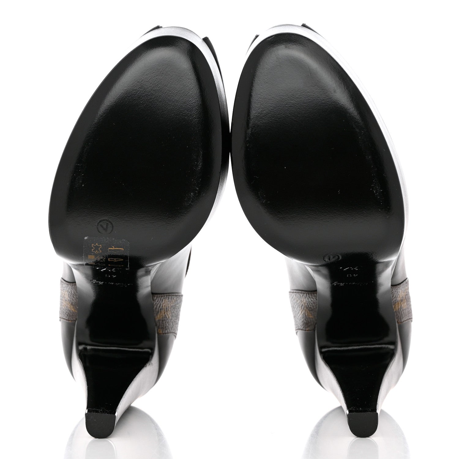 Louis Vuitton Calfskin Monogram Afterglow Platform Pumps 40 Black 5 of 9