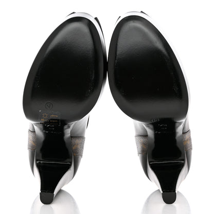 Louis Vuitton Calfskin Monogram Afterglow Platform Pumps 40 Black 5 of 9